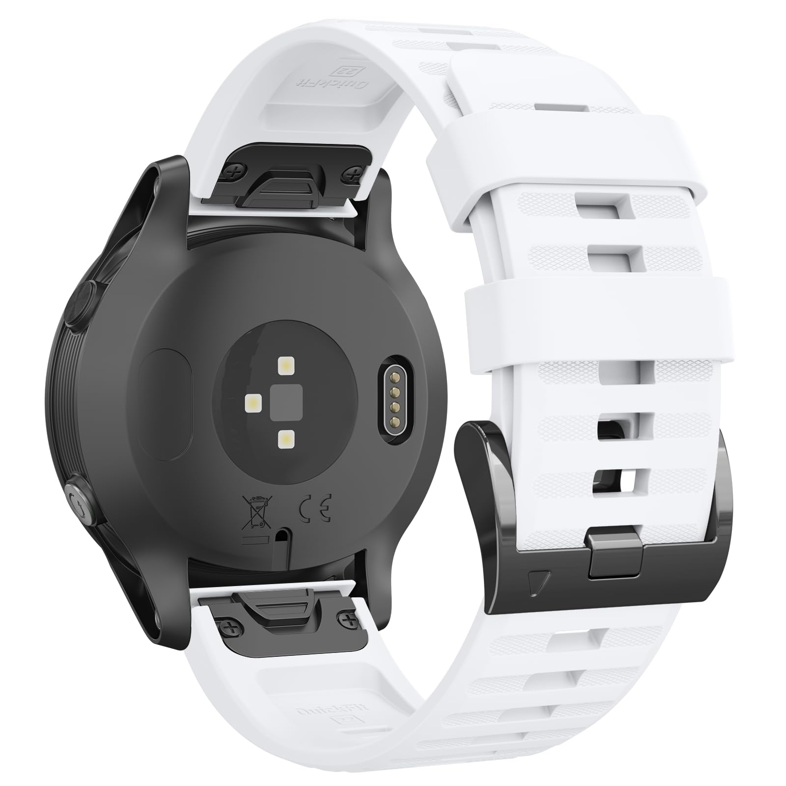 NotoCity Cinturino per Garmin Fenix 6/Fenix 6 Pro/Fenix 5/Fenix 5 Plus/Forerunner 935/945, 22mm Cinturino di Ricambio in Silicone, Braccialetto Quick-Fit, Colori Multipli. (Nero