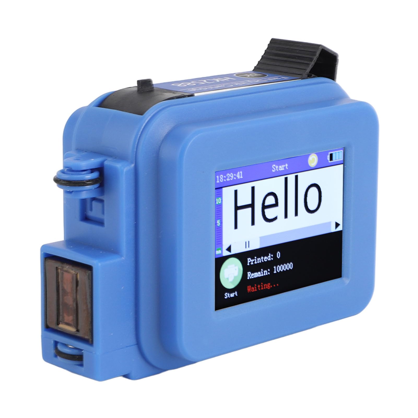 Stampante a getto d'inchiostro tascabile regolabile altezza di stampa 0,1-0,5/1 touch screen Encoder a getto d'inchiostro portatile con inchiostro rapido per stampante per codici a barre (blu)