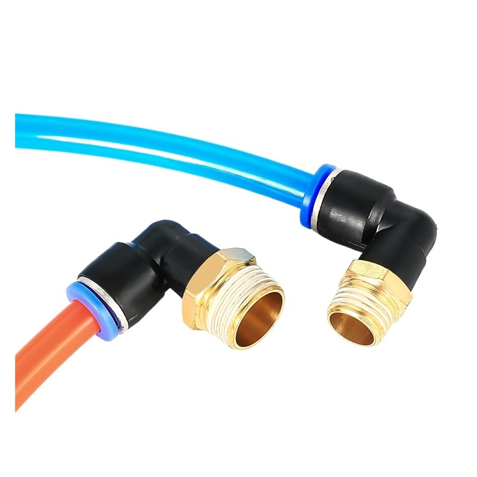 Racores Push to Connect Accesorio neumático de codo PL, rosca macho BSP de 1/4, 3/8, 1/2 y 1/8, conector rápido de aire en forma de L, manguera de inserción(12-04,10pcs)