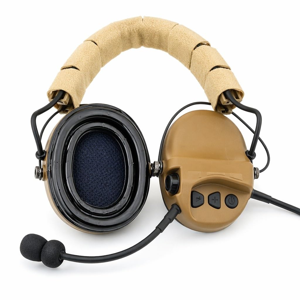 Auriculares Tácticos CS Señal Digital Reducción De Ruido Captación Sonido Comunicación Montados En La Cabeza For Actividades Juegos Al Aire Libre(DE)