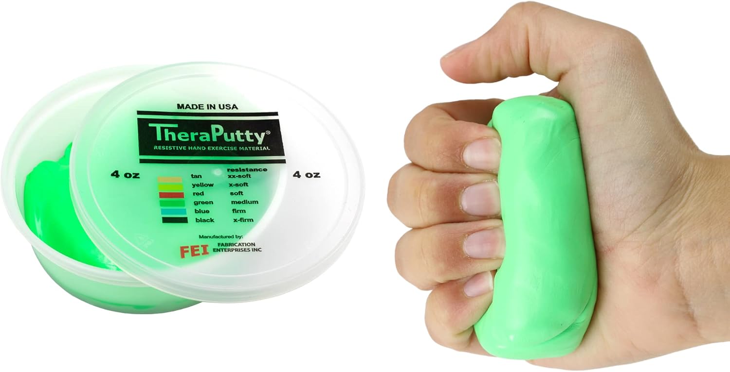CanDo TheraPutty Standard Exercise Putty, Green Medium, 4 oz Buy