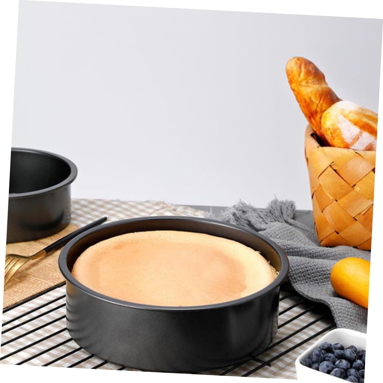 GALPADA 3 Stück Teiliges Carbon stahl Backform mit Abnehmbarem Hebeboden Antihaftbeschichtete Kuchenformen für Cheesecake Torten Quiche und Mousse Langlebig und Gesundheitlich