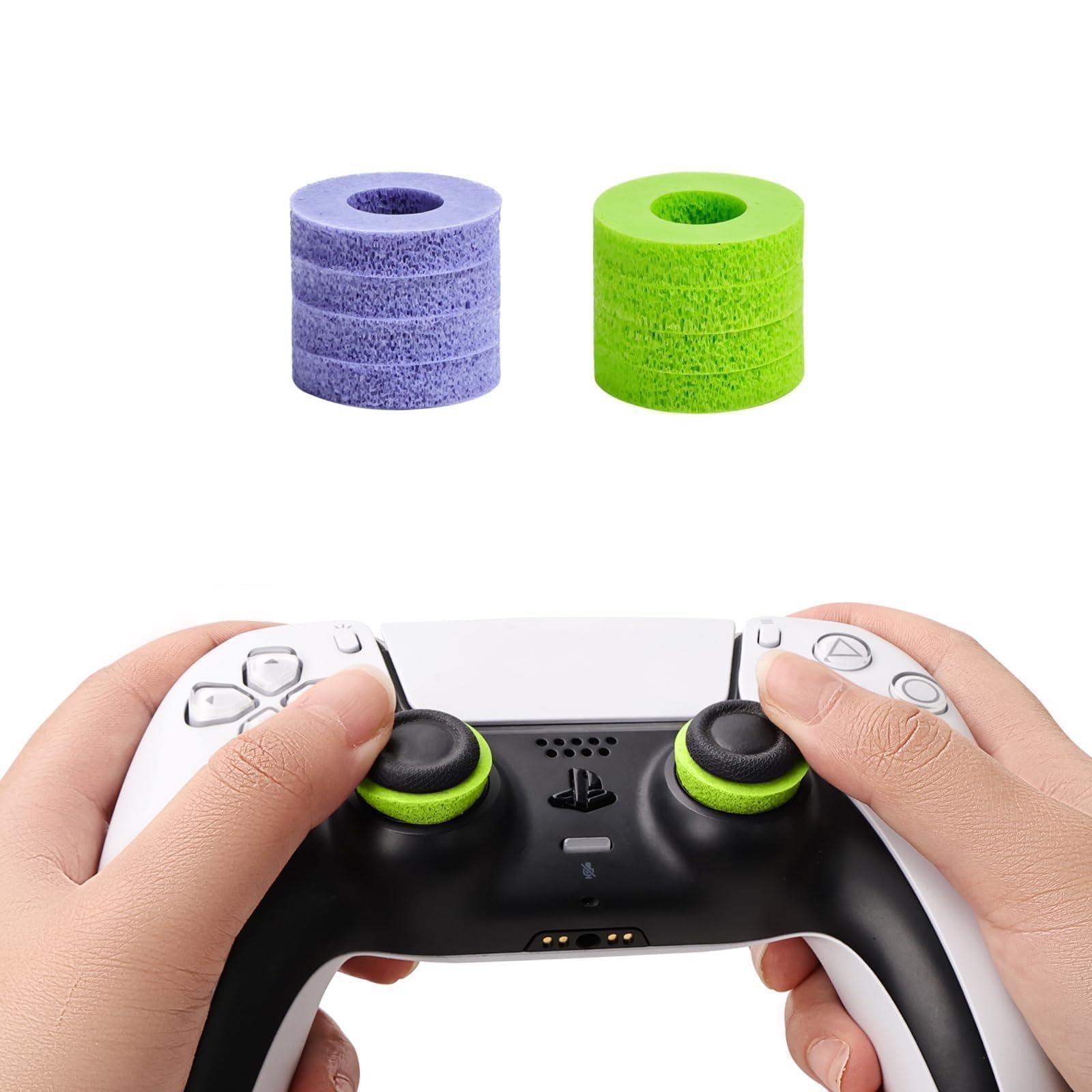 YOKRWO 8 Auxiliary Aiming Rings for Playstation 5 Accessories Gaming Accessories for PS4 for PS5 for Xbox Green