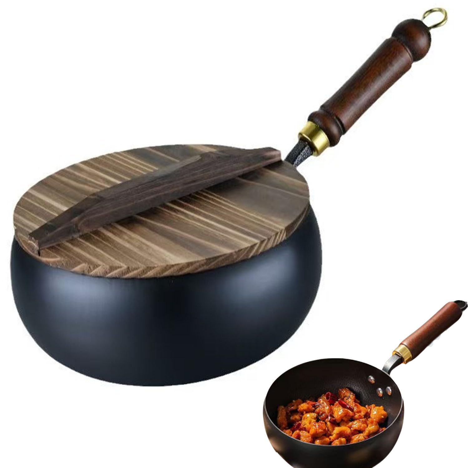 鉄製鍋 木製の蓋付き Amazon.co.jp: にちにち道具 鉄鍋 JYO 木蓋付き 26cm 日本製 IH