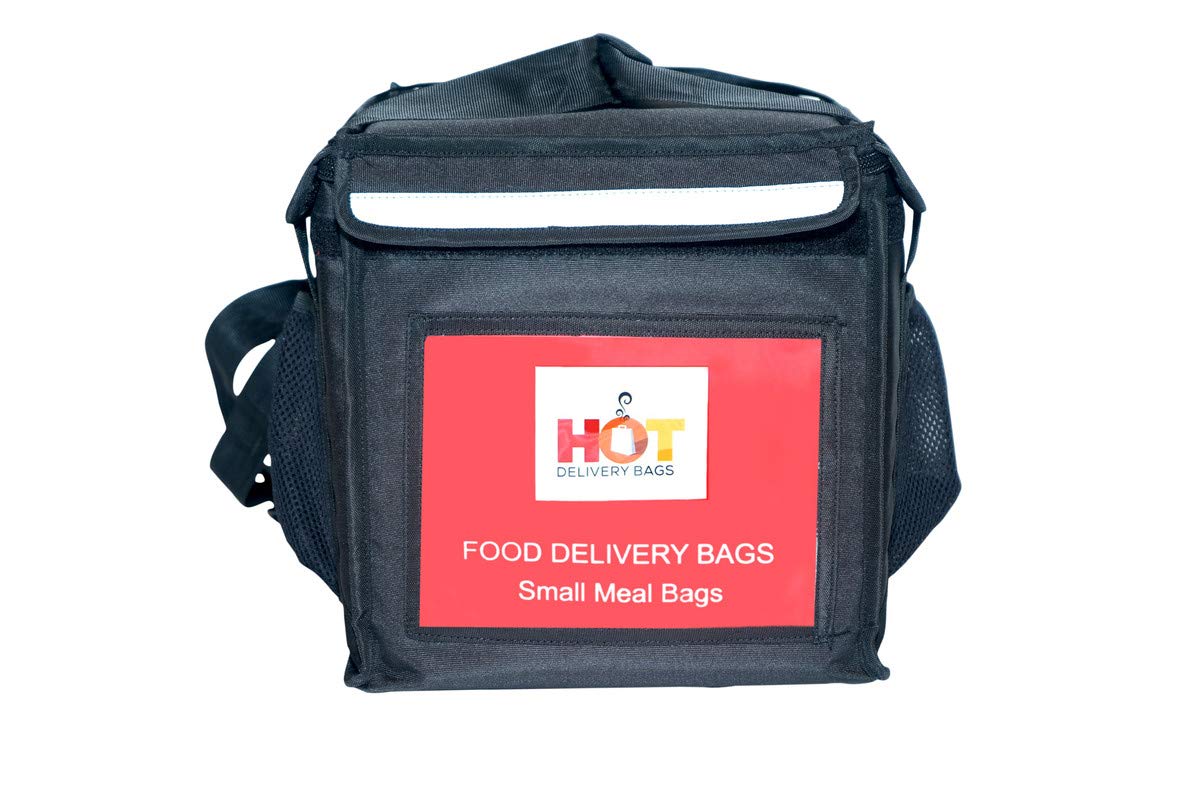 HOT DELIVERY BAGS 14 Inch Foldable Cross Shoulder Multi-Meal Delivery Bag Pack - Black (OS) | 28 liters (14 X 14 X 14 inch) | Can Keep Meals hot or Cold for 120 Minutes (B08PHP667M) Amazon Price History, Amazon Price Tracker