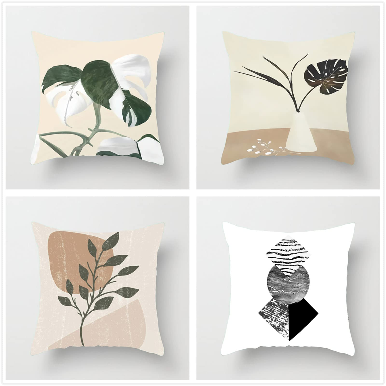 Set di 4 Fodere per Cuscini 100x100cm,cuscini per divano nordico moderno Giardino Esterno Fodere per Cuscini Decorativi Short plush Quadrate per Cuscino,per Casa Soggiorno Camera da Letto Divano A547