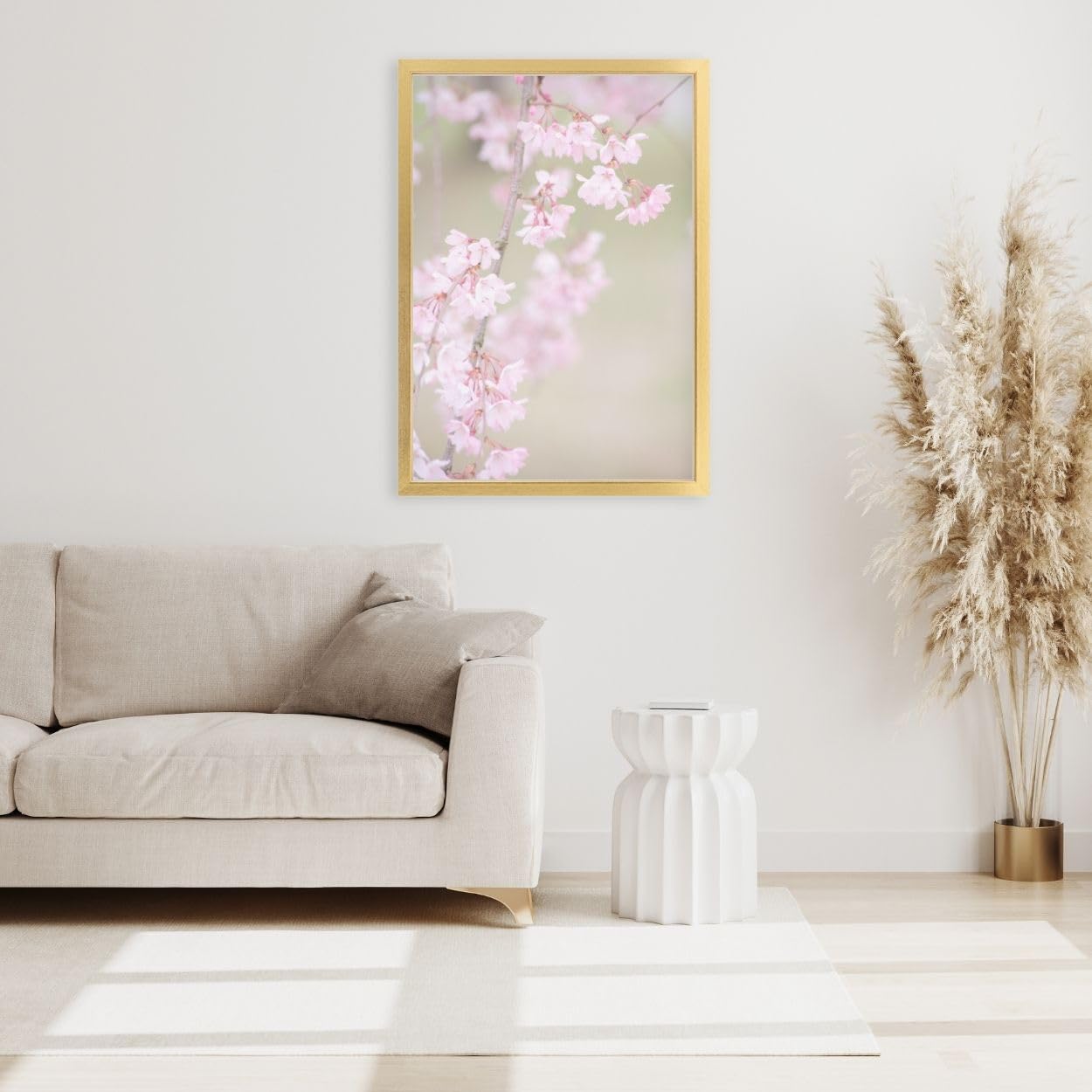 N°2 Bilderrahmen 90x120 cm Bildmaß, Gold, MDF Holz | eckige Profilleiste 30 mm foliert, Kunstglas glasklar & bruchsicher, HDF-Rückwand, Metall-Zackenaufhänger, handgefertigt