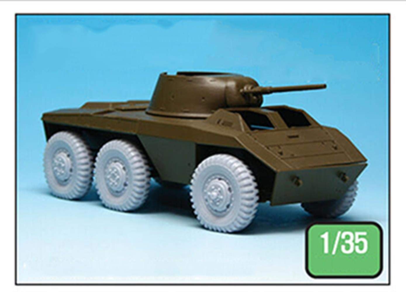 Roues affaissées 1/35 en résine pour maquette GK non peint