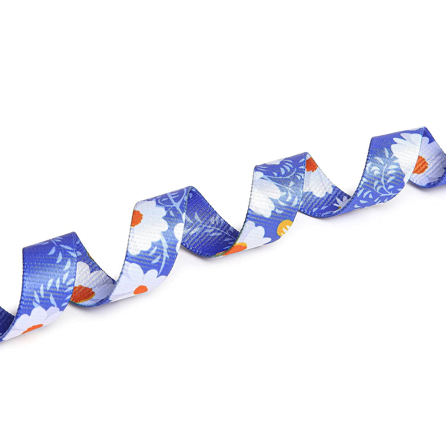 Adjustable Dog Collar with Patterns, Ultra Comfy Soft Nylon Breathable Pet Collar for Small Medium Large Dogs (L, Floral Orange) — view 80