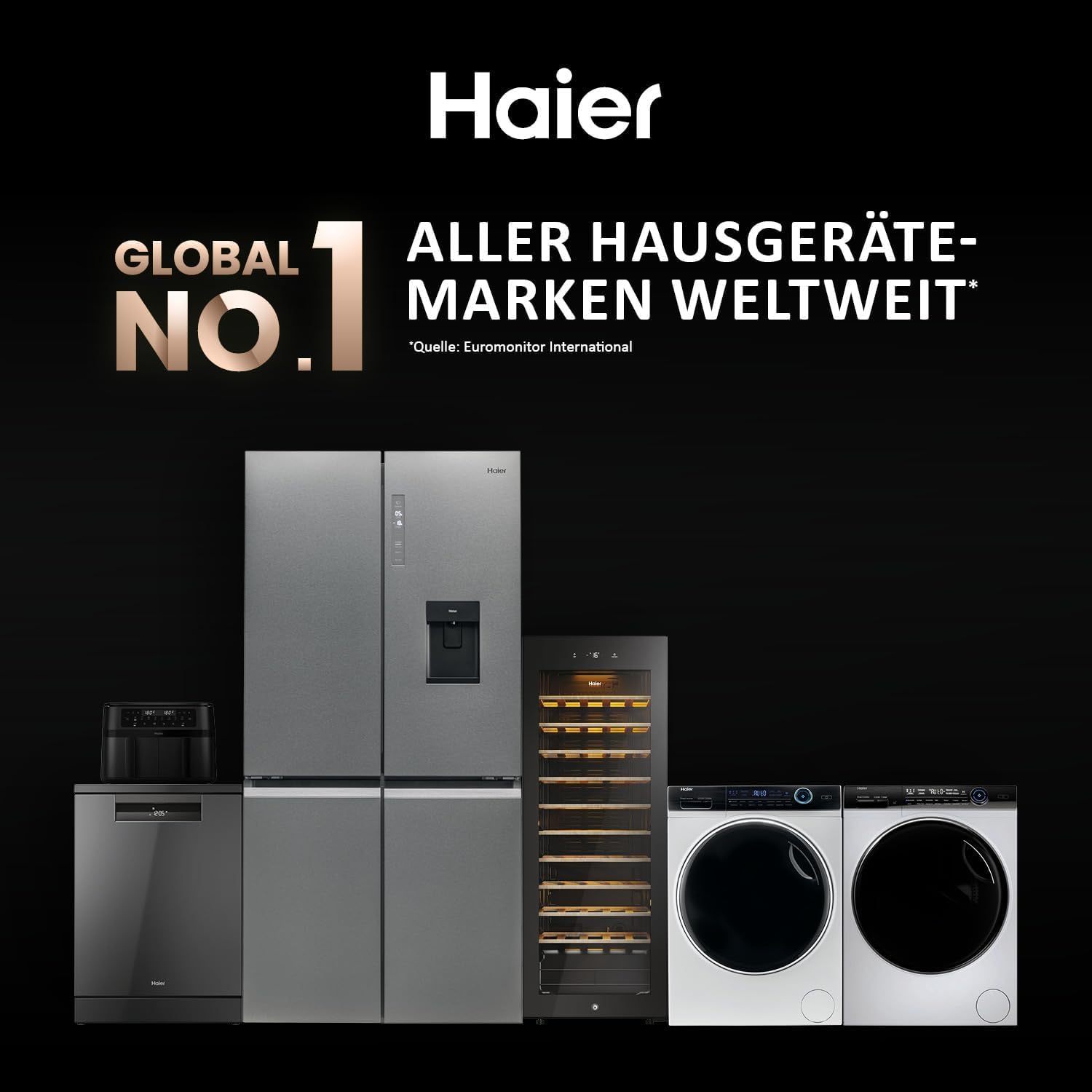 Haier Heißluftfritteuse Flex | 11 L Airfryer Dual mit herausnehmbarer Trennwand & Sichtfenster für 9 Portionen | 8 Funktionen | spülmaschinenfest
