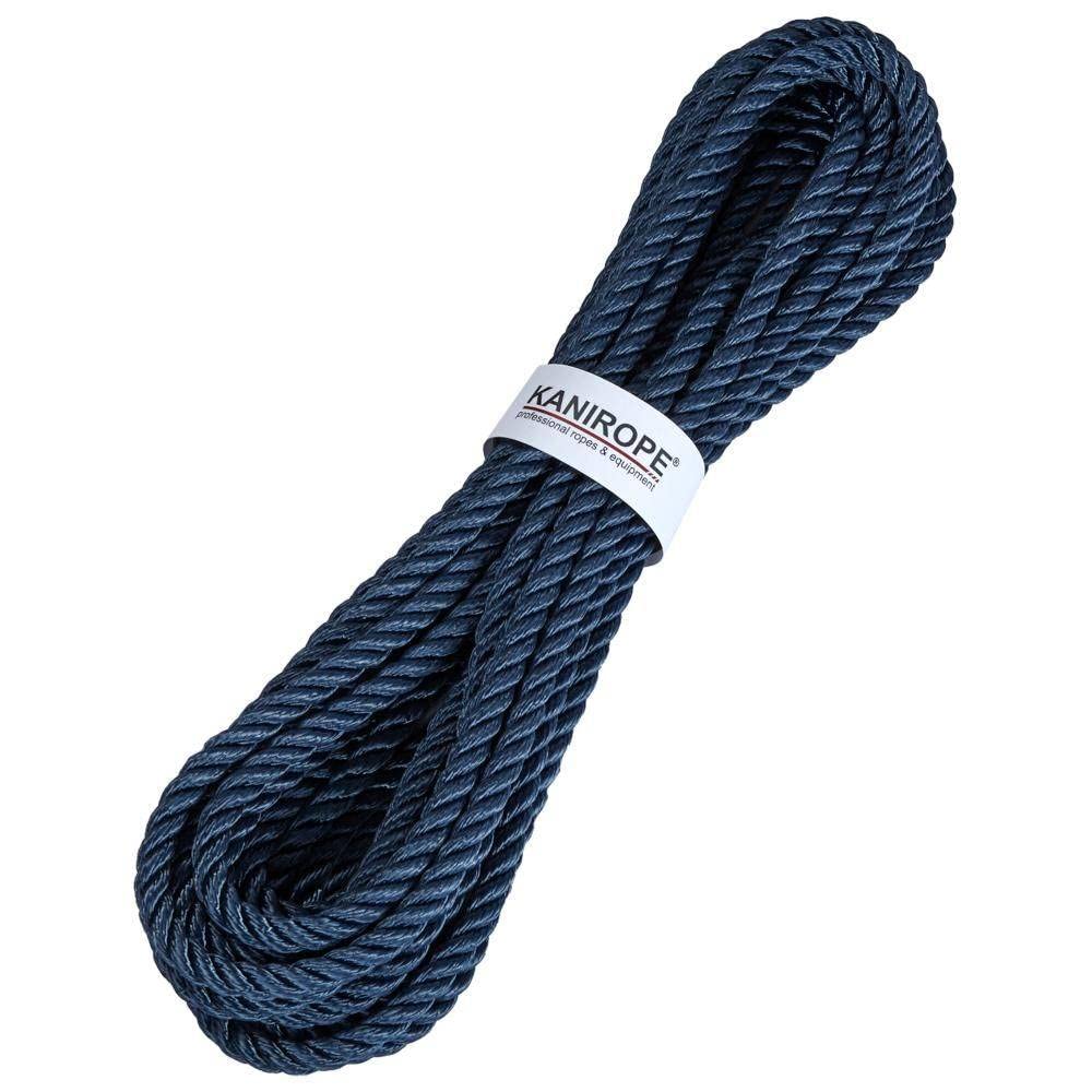Kanirope® Lina do windy LIFTPRO z poliestru 18 mm 70 m granatowa z kauszą i karabińczykiem