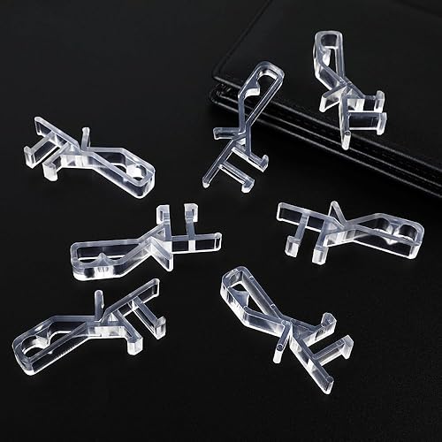 Miniatura 2 de 24 clips de cenefa de canal oculto, clips de plástico transparente de 1-78 pulgadas para cenefa con una ranura en la parte posterior