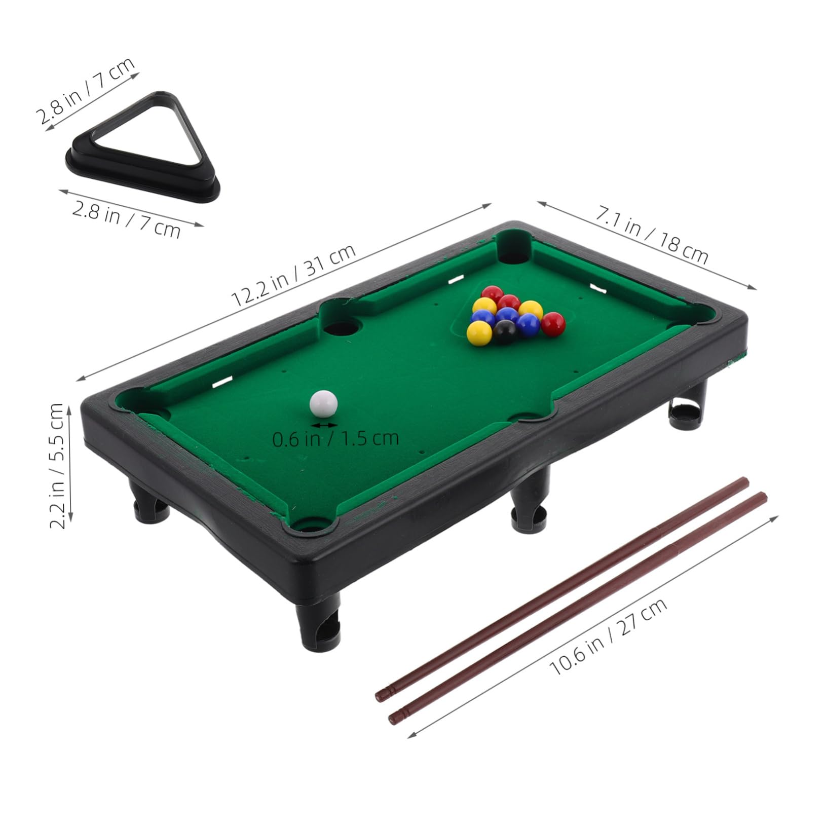 CORHAD Mini Billiards Pool Table for Kids Sturdy Kids Play Table Toys Outdoor Indoor Develop Motor Skills