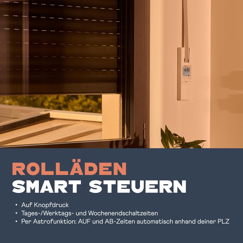 Home Pilot - Power Version | Gurtwickler premium smart für schwere Rollläden (bis 60 kg) und großem Gurtkarten | Kompatibel mit Gateway premium zur smarten App-Steuerung - 10182360