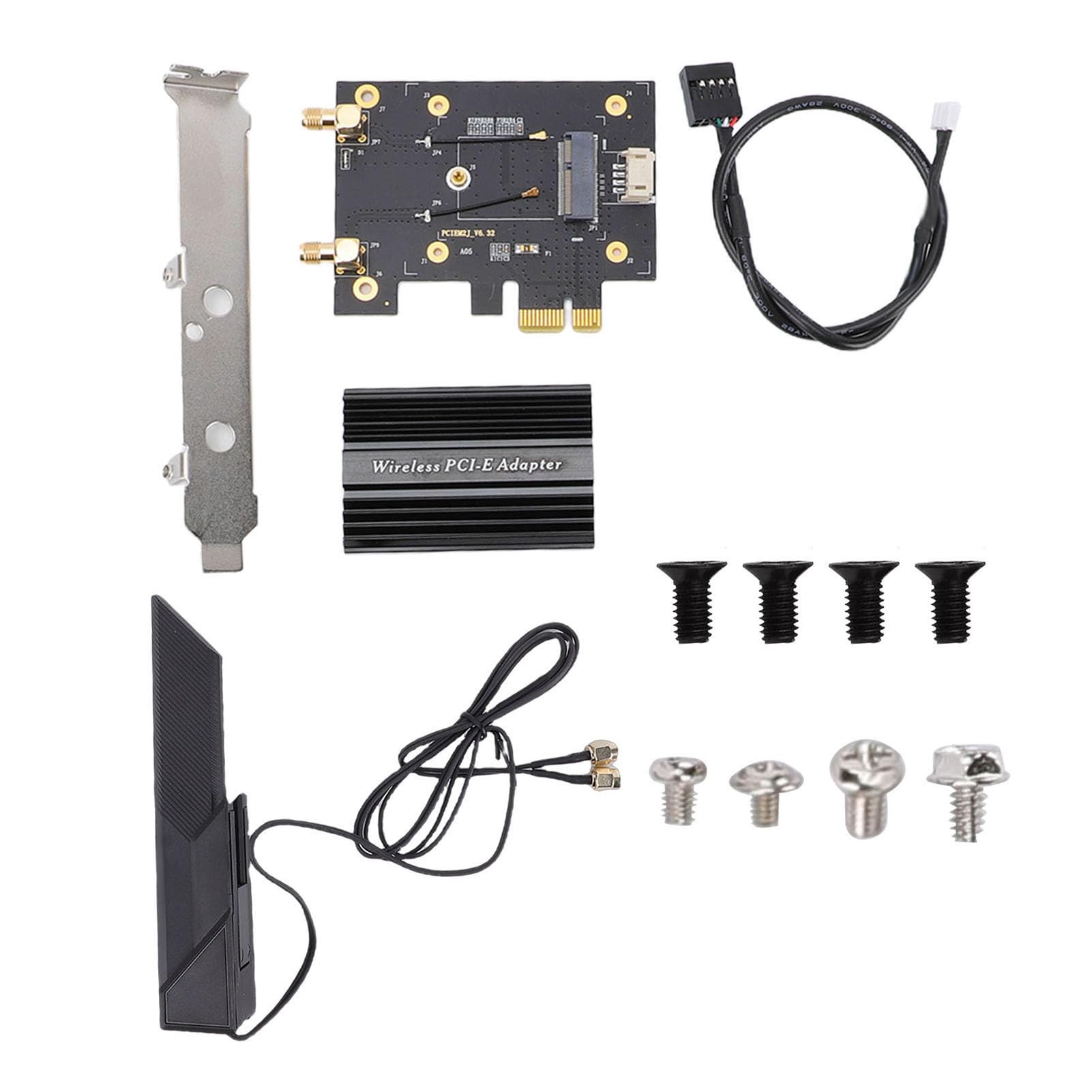 Carte WiFi 7 Pcie, Adaptateur sans Fil Tri-Bande 2,4 Ghz, 5 Ghz Et 6, Bluetooth 5.2, 4200 Mbps, Carte Réseau avec Antenne Externe 10 DB, pour 10 11