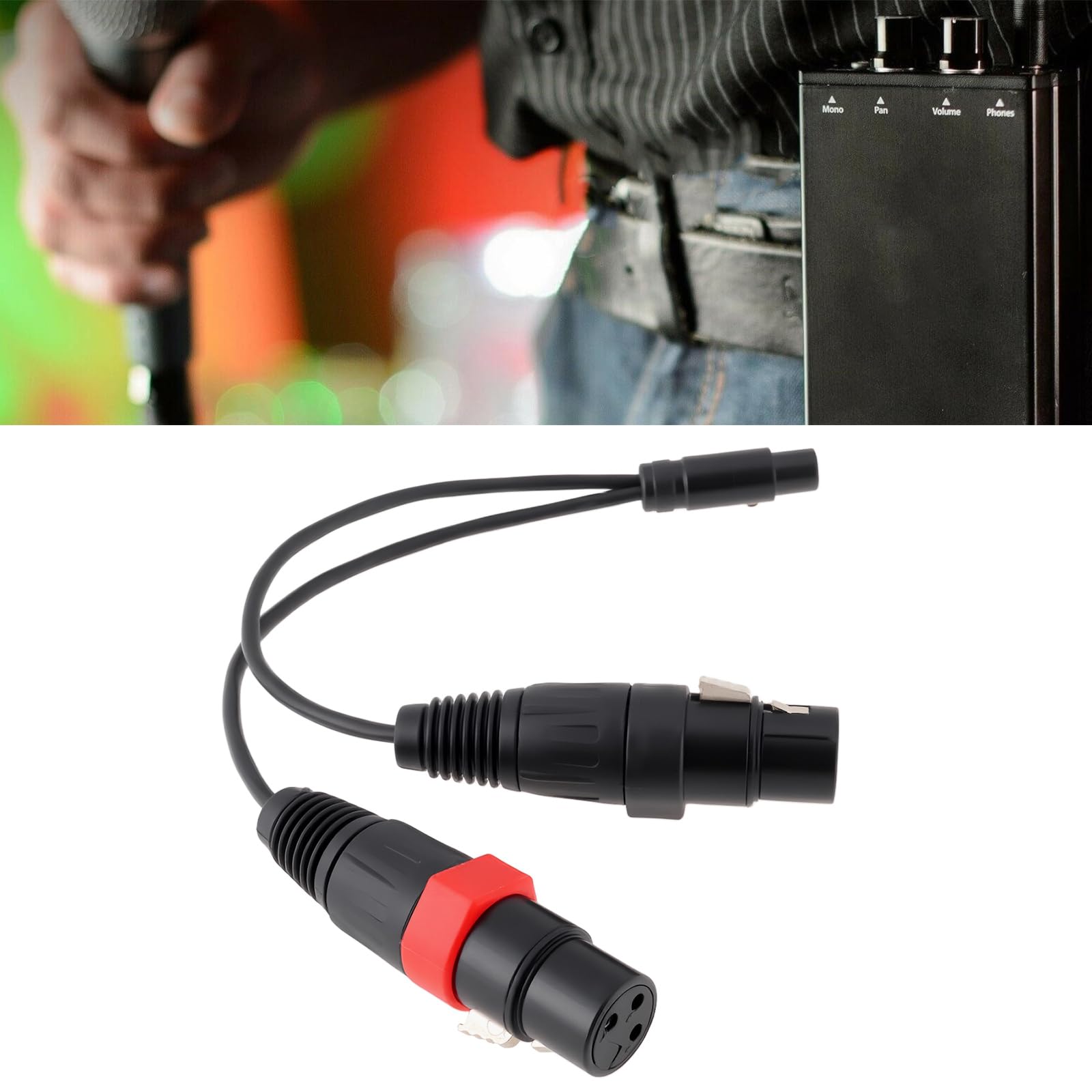 Briny River Mini-XLR 5Pin TA5F to 2x XLR 3Pin Adapter Cable Compatible with Presonus HP2 Headphone Amplifier - Image 2