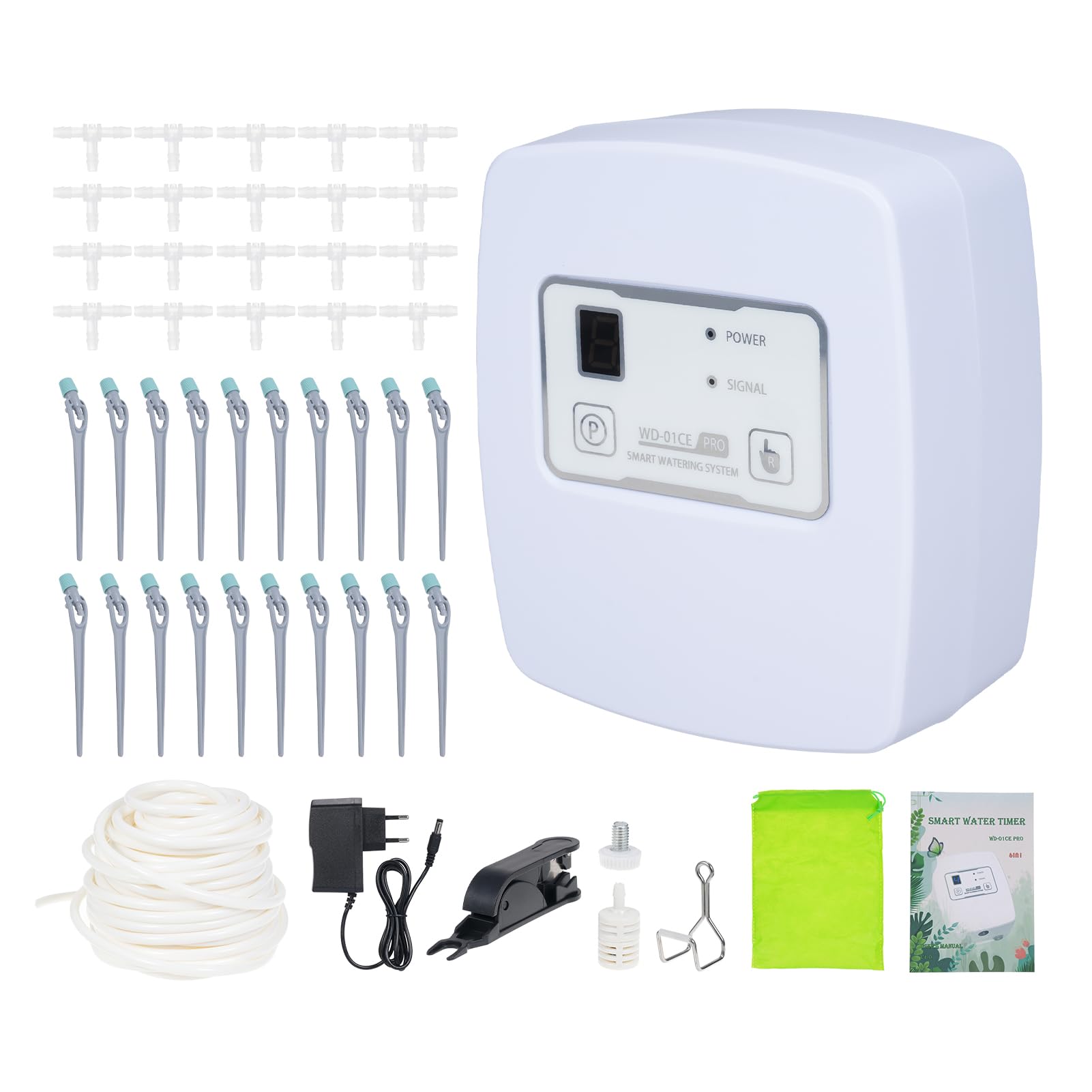 Arrosage Automatique Interieur, Système d'irrigation Intelligent WiFi, Télécommande, Régulation de la Pression d'eau 1-4 Vitesses, Contrôle Intelligent du Temps