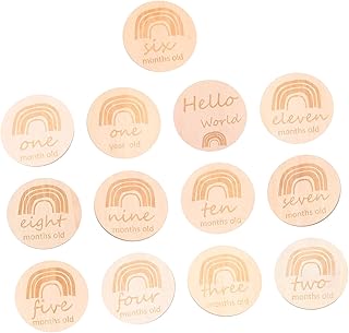 SEWACC 13 Pçs Cartão Memorial Do Bebê Presentes Infantis Presentes Recém-Nascidos Presentes Memoriais Adesivos De Marco Do Bebê Placas De Marco Do Bebê Gravação Recém-Nascido Sinal De