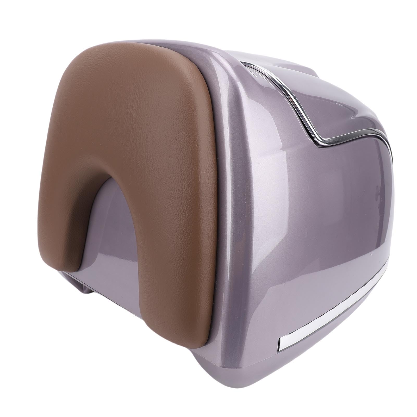 Naroote Boîtier Arrière de Moto étanche 38L, Design élégant, Universel, adapté aux Vélos électriques, Scooters, Matériau ABS (Brown)