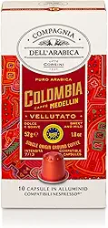 Café em Cápsula Torrado e Moído Colômbia Compagnia Dell'Arabica Caixa 52g 10 Unidades