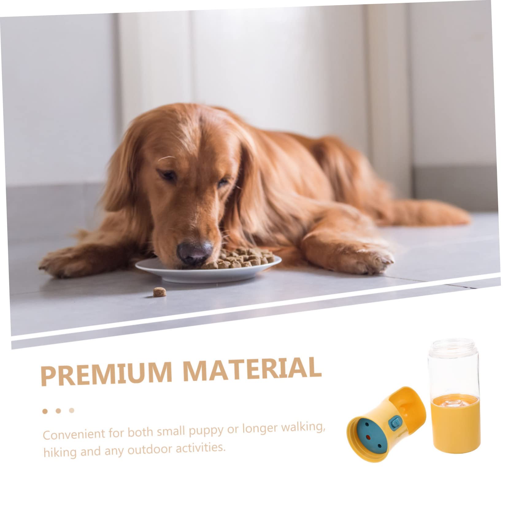 Botella de Agua para Mascotas Portátil 400ml para Perros y Gatos de PP y Silicona