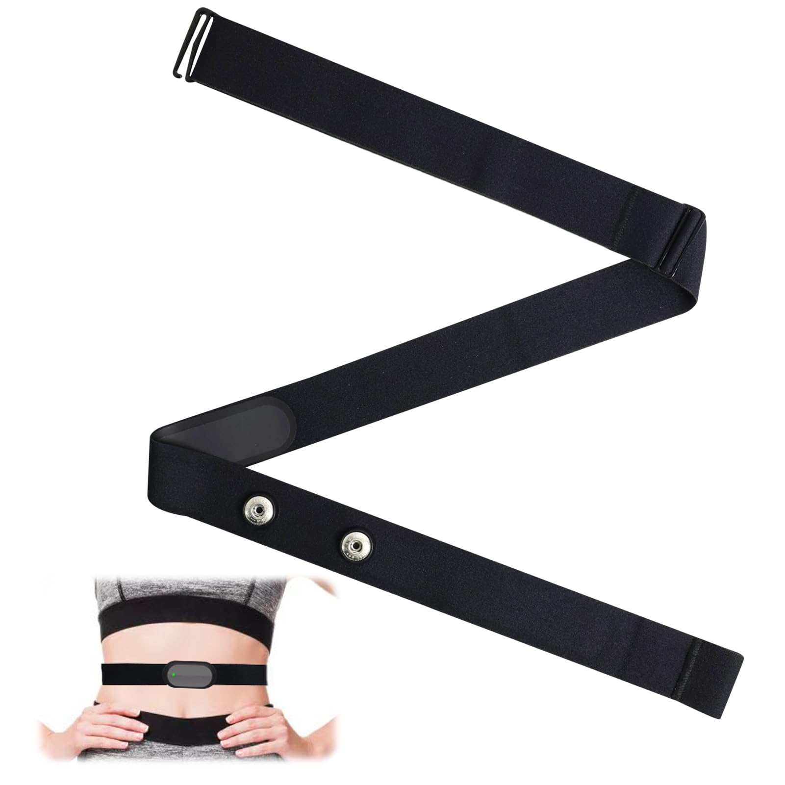 Annlpoy Banda Elástica Ajustable para Monitor de Frecuencia Cardíaca, Compatible con para Garmin, Wahoo, Polar H10 H9, Coospo, para Magene, Livlov para Ejercicios Cardiovasculares (70 cm a 105 cm)