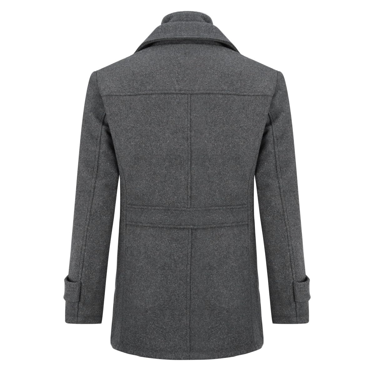 Allthemen Cappotto da Uomo in Lana Trench Slim Fit da Lavoro Corto Business Trench Coat Soft Touch Calda Invernale Coat