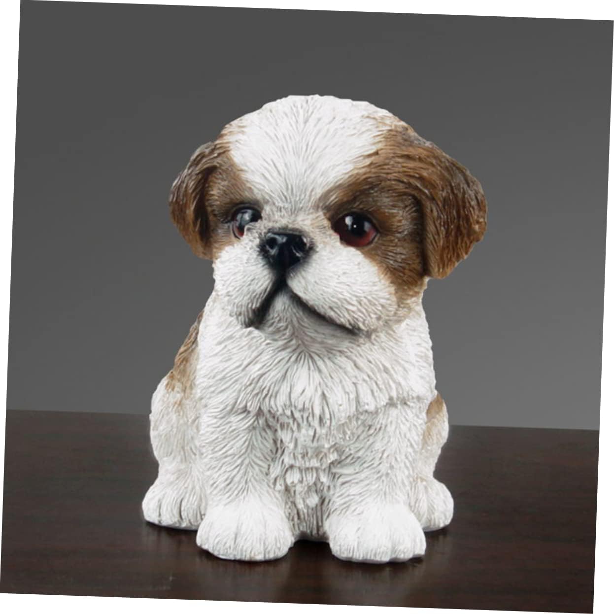 Adorable Dog Shaped Resin Figurine Cute Puppy Statue for Home Decoration for Garden Decor and Puppy Party Accents