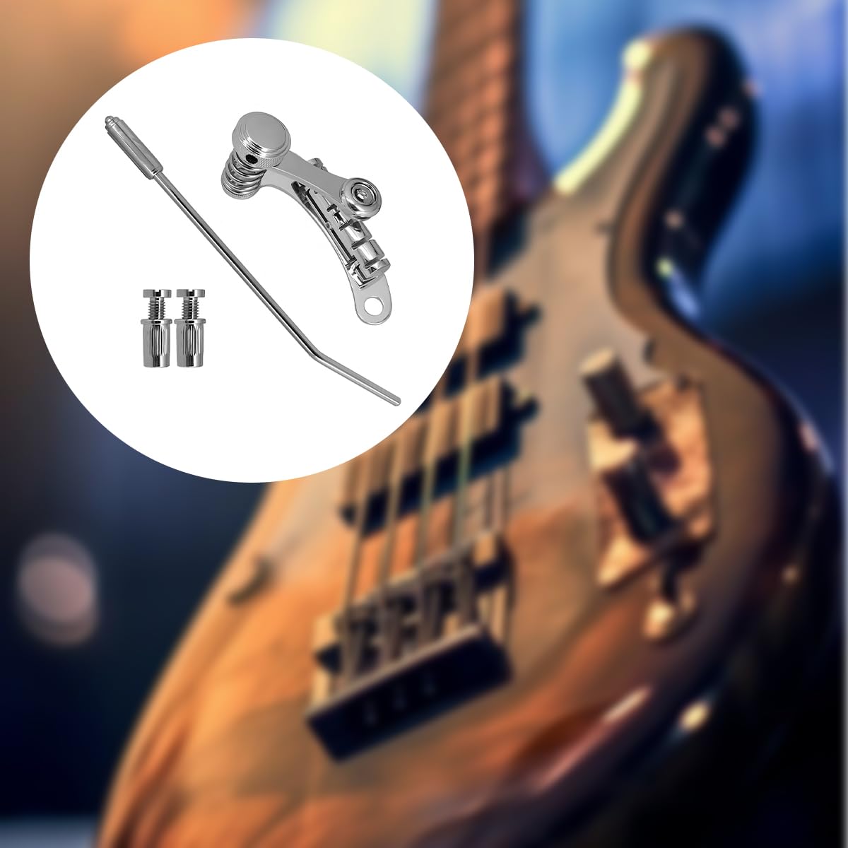 Ponte Tremolo per Chitarra, Ponte vibrato, Parti del Ponte, Barra di Arresto del Ponte per Chitarra elettrica per Chitarre LP SG TM85 Maintain (Argento)