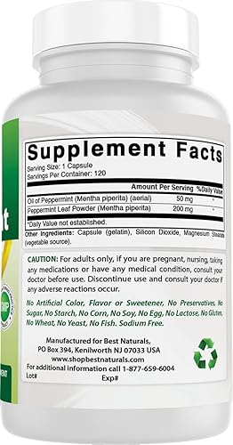 Miniatura 4 de Best Naturals Aceite de menta 250 mg 120 cápsulas (120 unidades (paquete de 3))