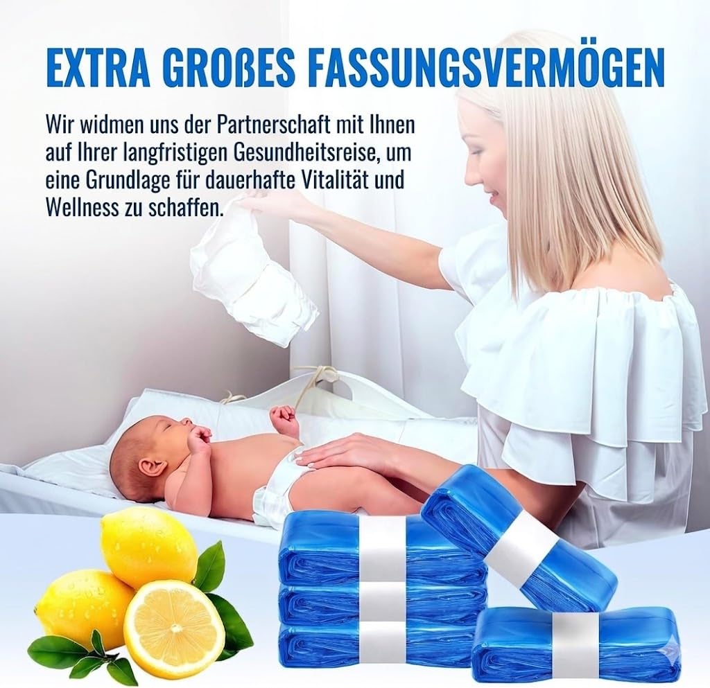 20er-pack Windeleimer Nachfüllkassetten, 4.5M Windeleimer Nachfüllfolie mit Zitronenduft,Geruchsdichte Eingedickte,kompatibel mit Meisten Windeleimern & Katzenstreueimer