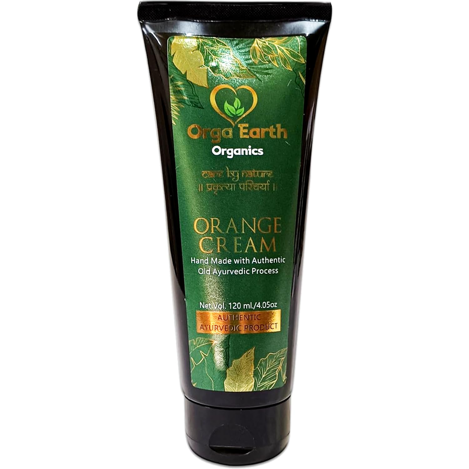 ORGA Ayurvedic Herbal Orange Cream | Protect From Sun Burn & Effect of UV Rays With Natural Ingredients Orange, Honey & Saffron (120 ml)