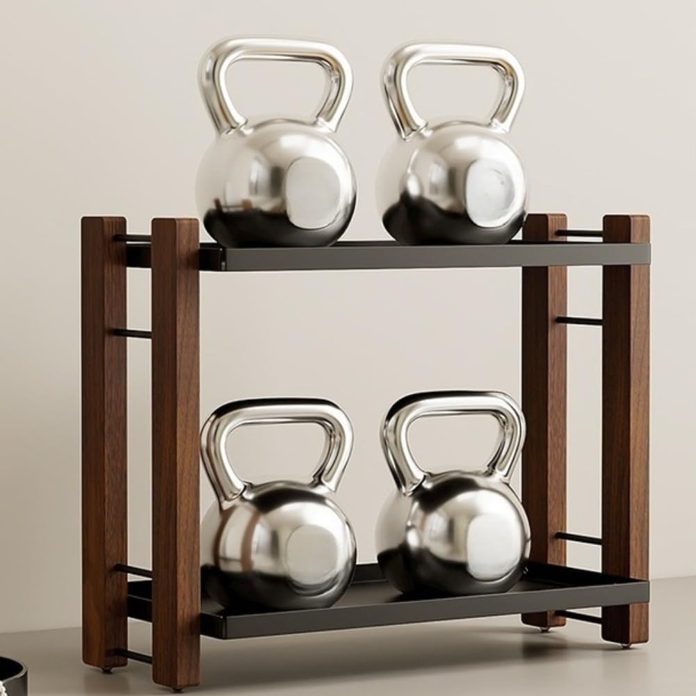 per scaffale Bagno Noce Organizer per trucco Doppio per strato