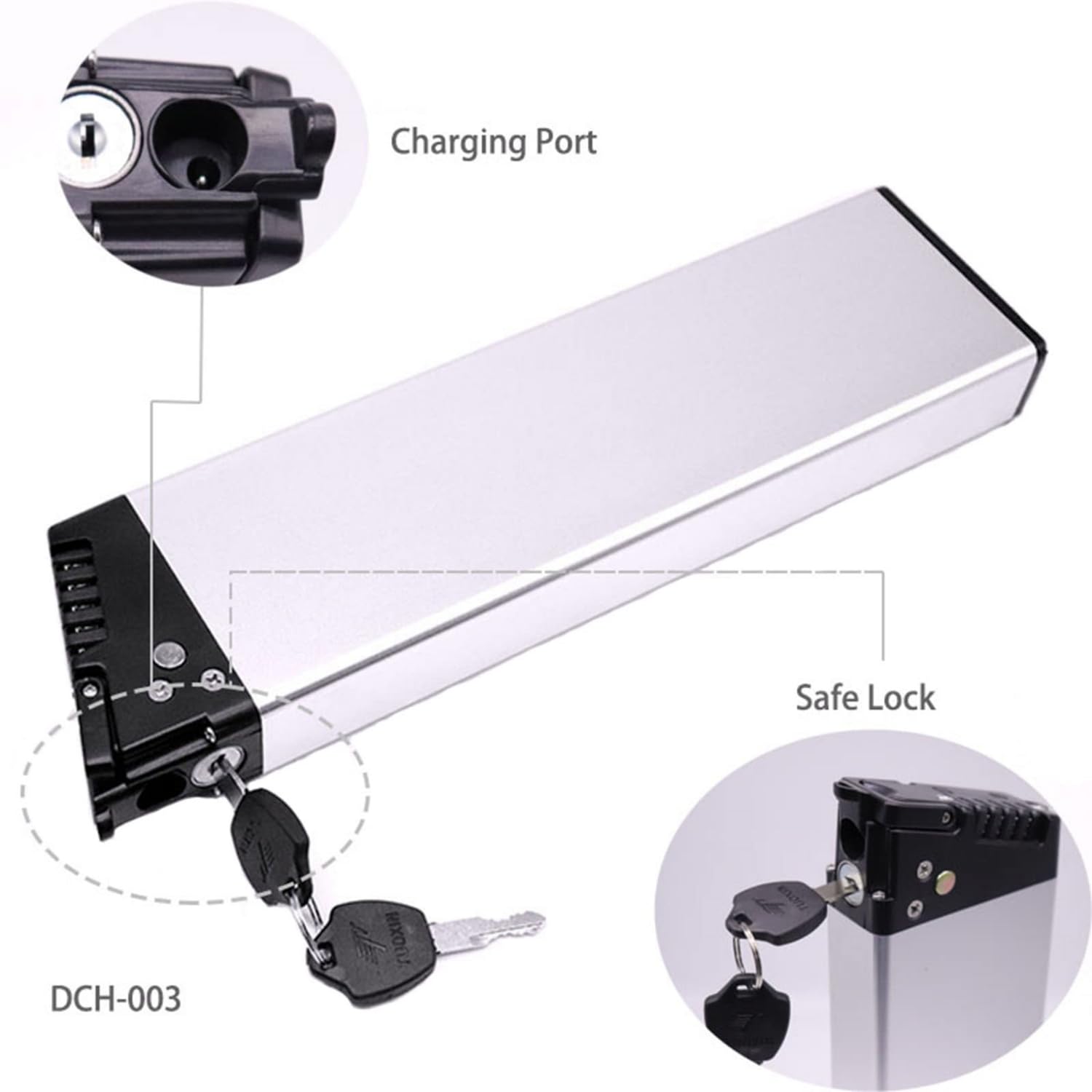 48V 10.5Ah Ebike Batterie Lithium Pliant Intégré Batterie Vélo Électrique Batterie Vélo Pliant Batterie Lithium ION pour Vélos Électriques Moteur 200-500W