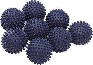 Omabeta 8 bolas de secagem macias bolas de lavagem para lavagem de roupa, bola reutilizável para evitar emaranhamento e remoção de manchas de PVC amaciante para máquina de lavar para secagem rápida (azul)
