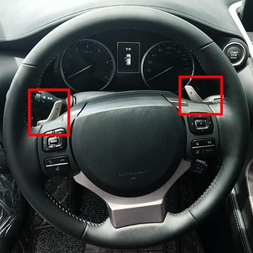 iJDMTOY Forged Caron Fiber Pattern Style Larger Paddle Shifter Extensions Compatible with Lexus IS250 IS300 IS350 RC300 RC350 NX200t NX300 CT200h, etc