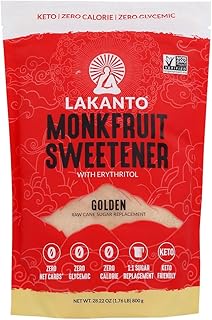Monk Fruit Sweetener All Natural Sugar Substitute, Golden, 28.22 Ounce (...