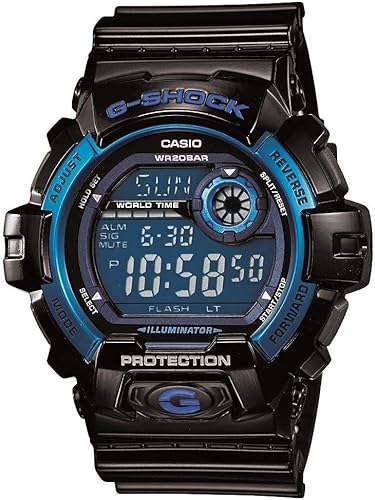 Reloj Casio para hombre de la gama G-Shock de color negro y azul de resina digital y deportivo G8900A-1CR