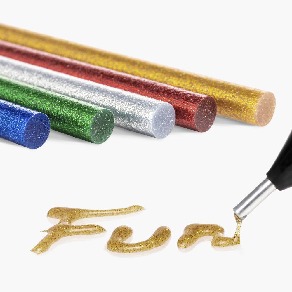 Confezione di stick di colla a caldo glitter, 50 pezzi (Ø 11 mm)
