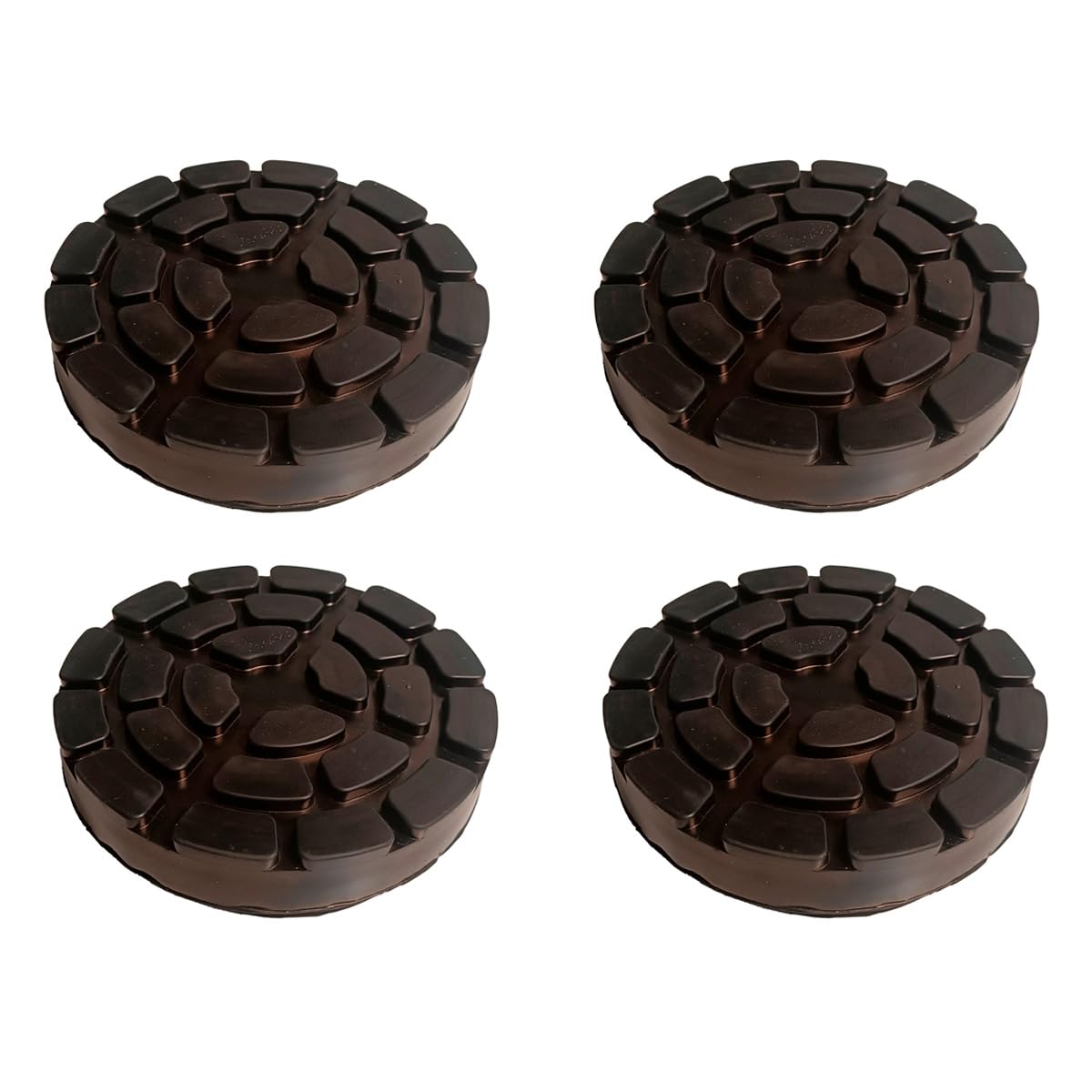 A2ZWORLD 4 almohadillas de goma redondas, diámetro 133 mm, grosor 23 mm, almohadilla puente elevador, compatible con Ravaglioli Sirio Space, fabricado en Italia