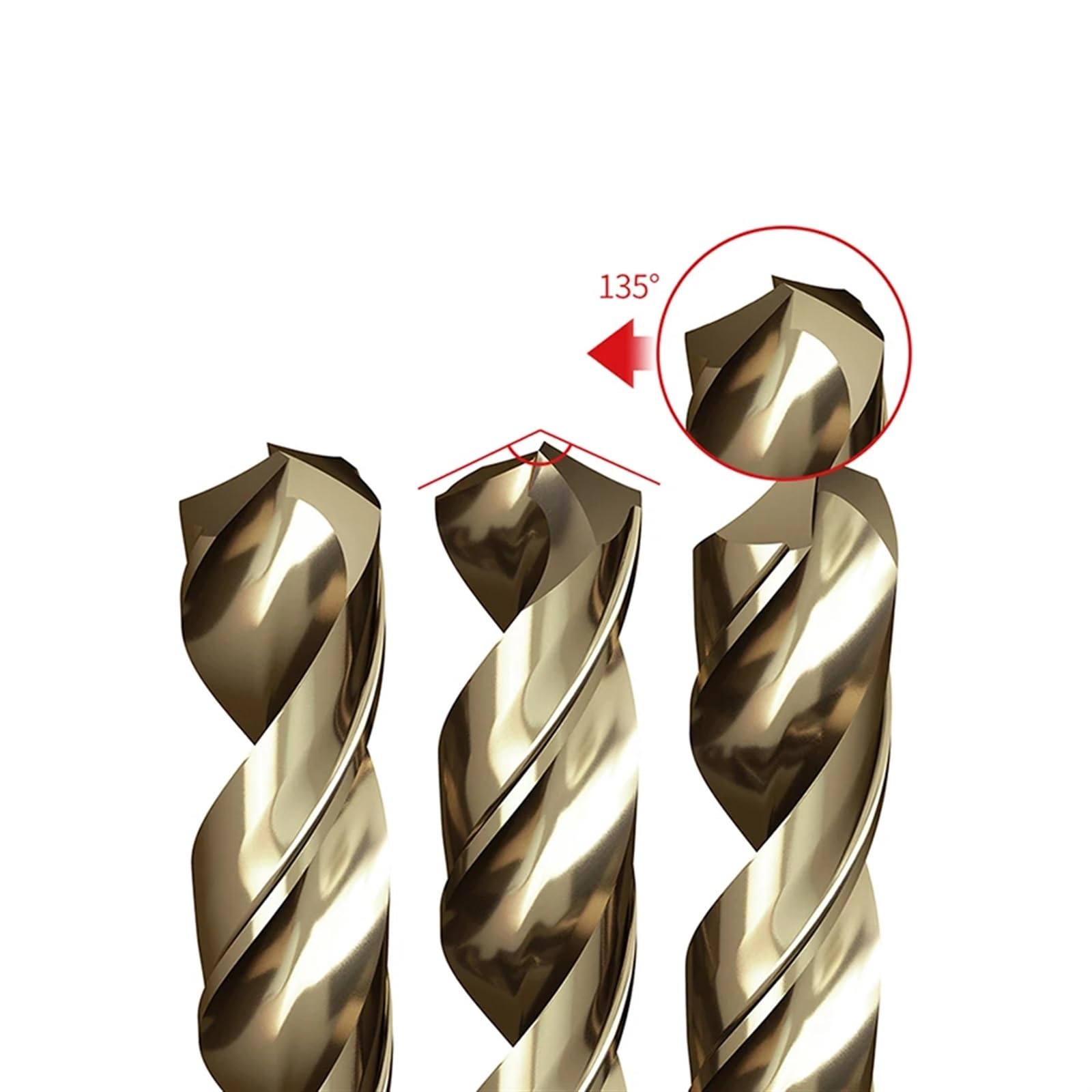 Punta da trapano con impugnatura esagonale, speciale in acciaio inossidabile, manico dritto, in acciaio rapido, apriscatole, 1 pezzo(6.5mm 5pcs)