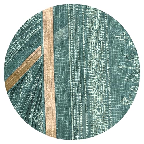 Image of MIRCHI FASHION Lightweight Kota Doria Cotton Saree | Floral Printed Summer Saree for Women | Breathable Ethnic Daily Wear Saree with Blouse Piece
