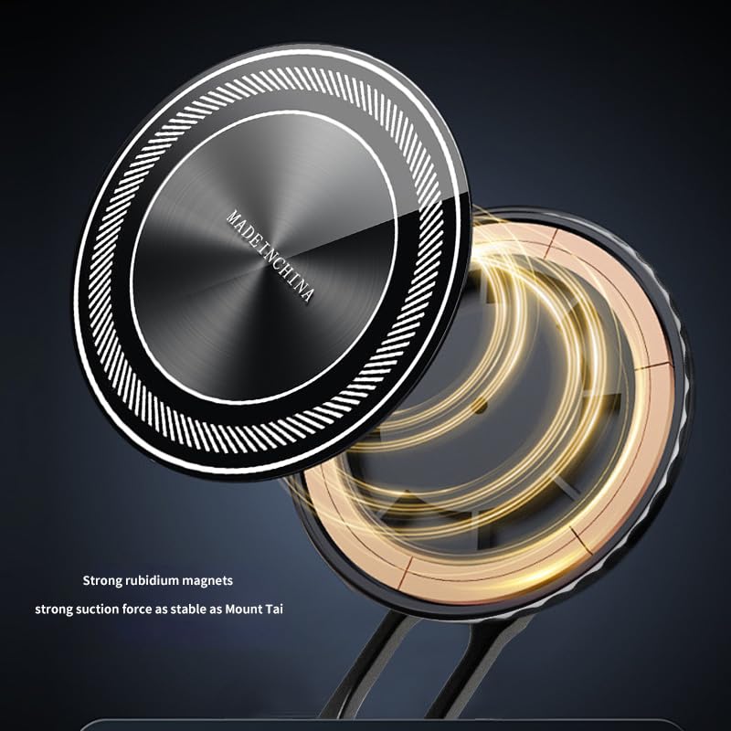 bansite 2025 New Clear Crystal Aluminum Alloy Mobile Phone Holder Magnet Air Vent Car Universal Holder Adhesive Clamp — view 2