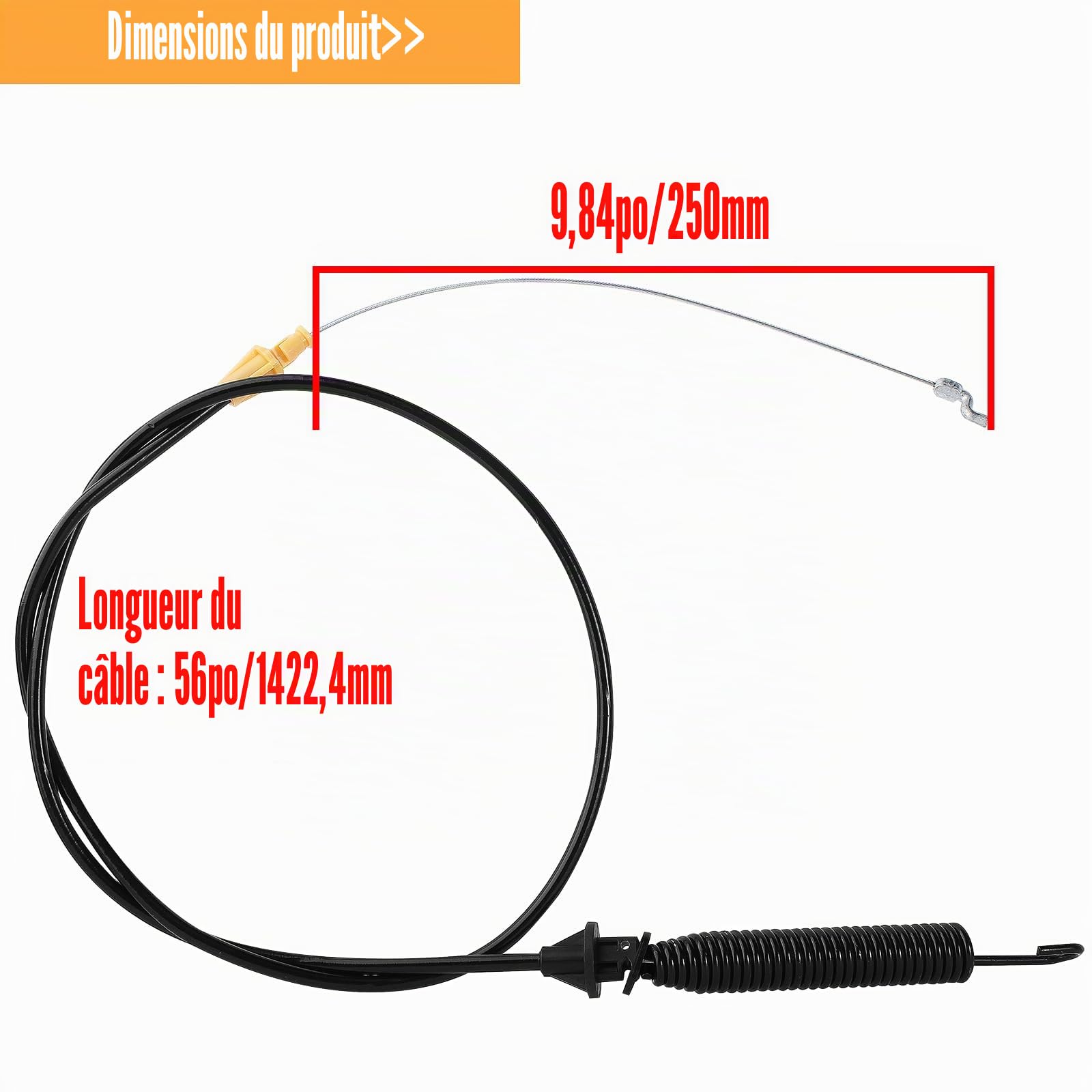 Câble d'engagement pour tondeuse à gazon Troy-Bilt MTD 700 Series 746-04173 746-04173A 746-04173B 746-04173C 746-04173D 946-04173 946-04173A 946-046A 4173B. 946-04173C 290-807 12965