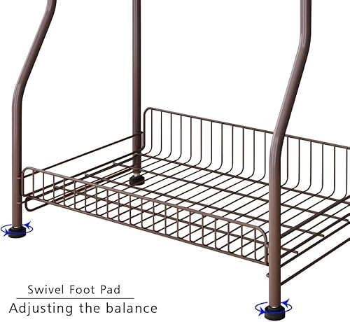 Miniatura 4 de USHARP Organizador de mostrador de baño, organizador de baño de 2 niveles con cesta de artículos de tocador, organizador de mesa de maquillaje para