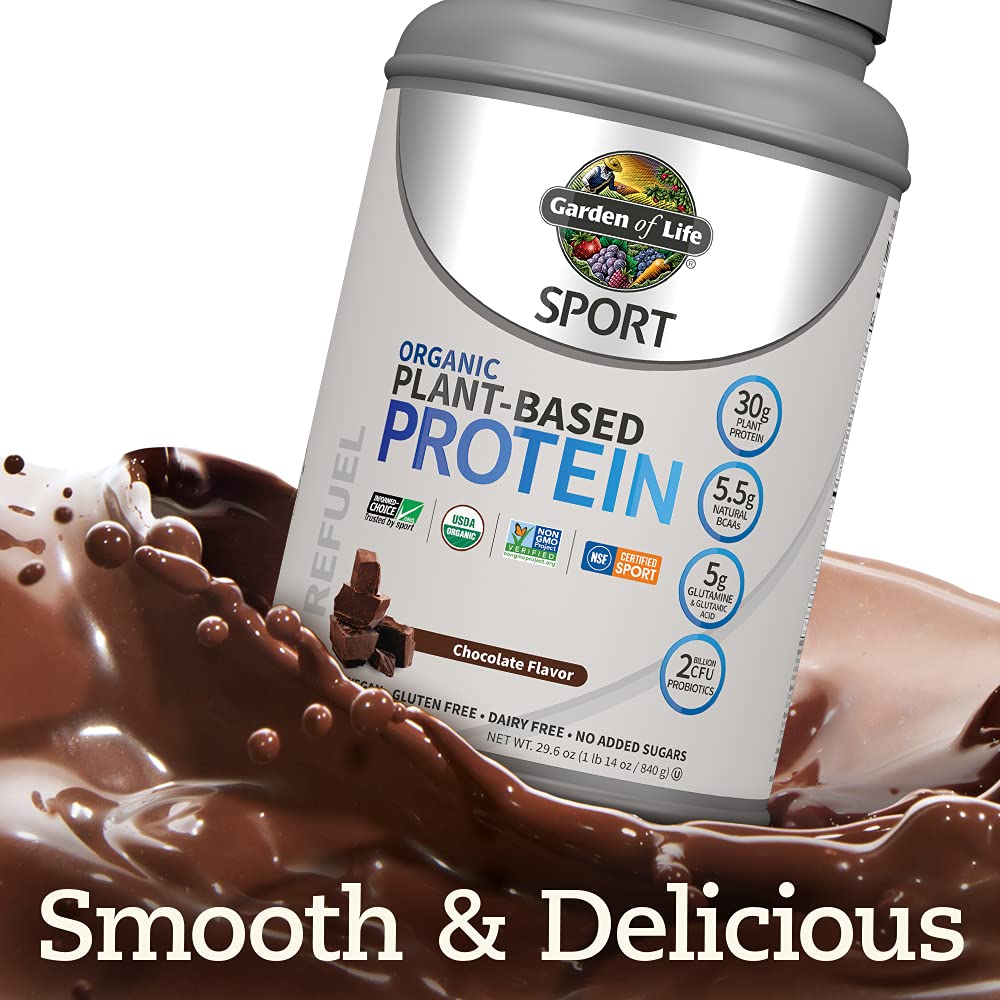 Garden of Life Sport Organic Plant Based Protein Powder Chocolate