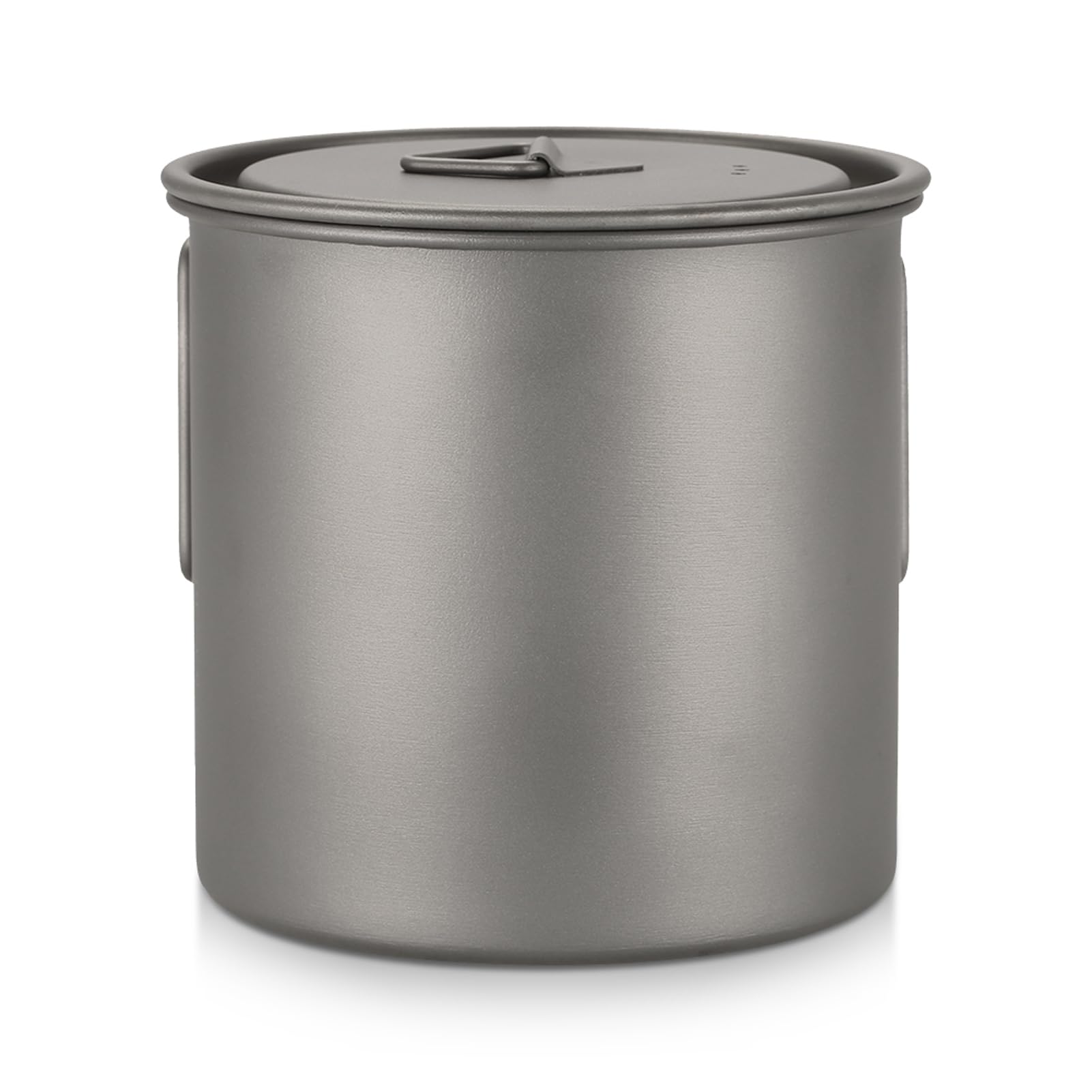 Domary Taza Taza para Acampar Al Aire con Asa Plegable y Tapa de Agua Portátil Duradera para Senderismo Mochilero Material de Picnic 300 Ml 350 Ml 450 550 650 750 (Titanio 7)