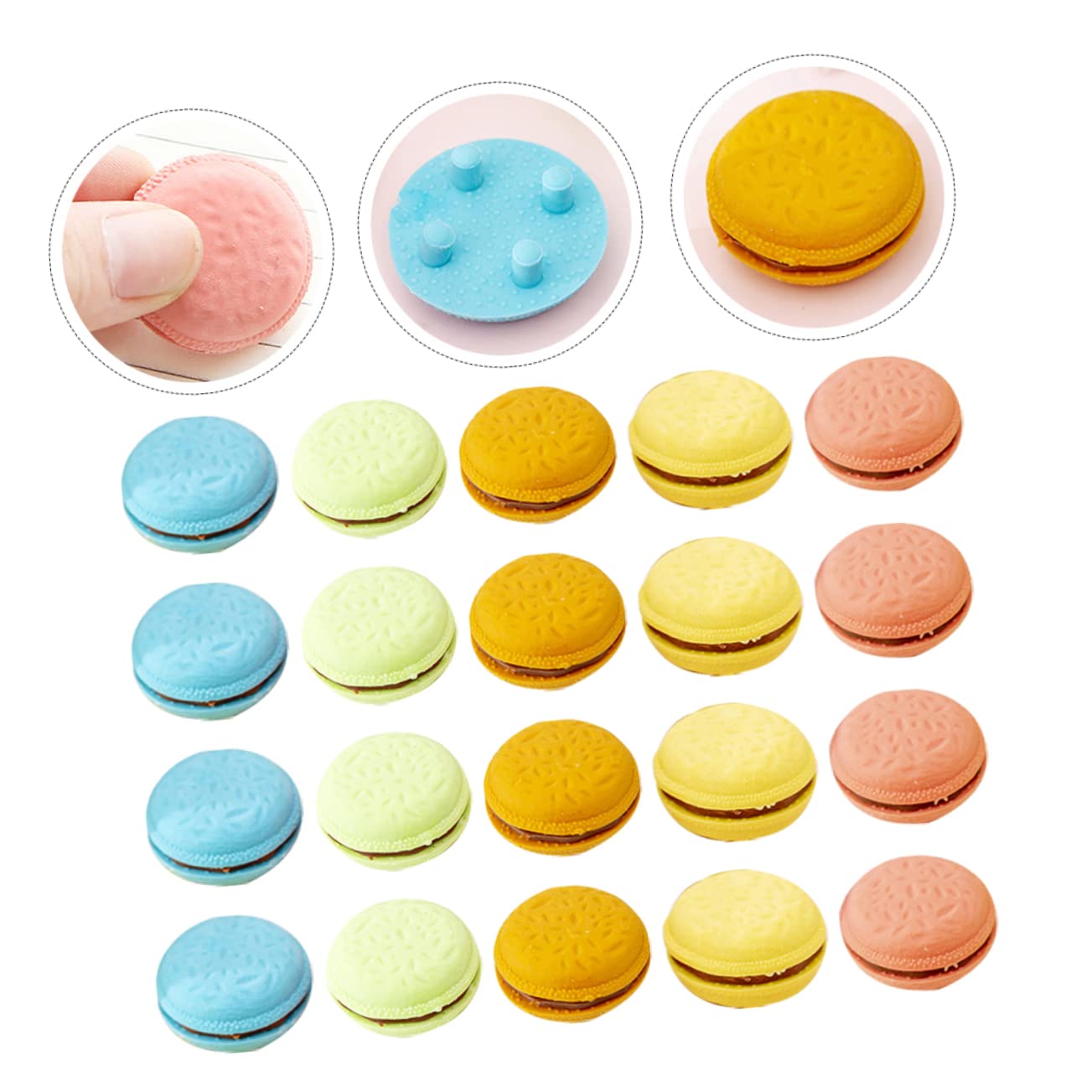 NUOBESTY 3 Ensembles Gomme Macaron Gomme Enfants Gomme À Effacer Marqueurs Effaçables À Sec D'exposition Gommes Effaceurs Erasers pour Enfants D'étudiants Caoutchouc 4 Boîtes*3