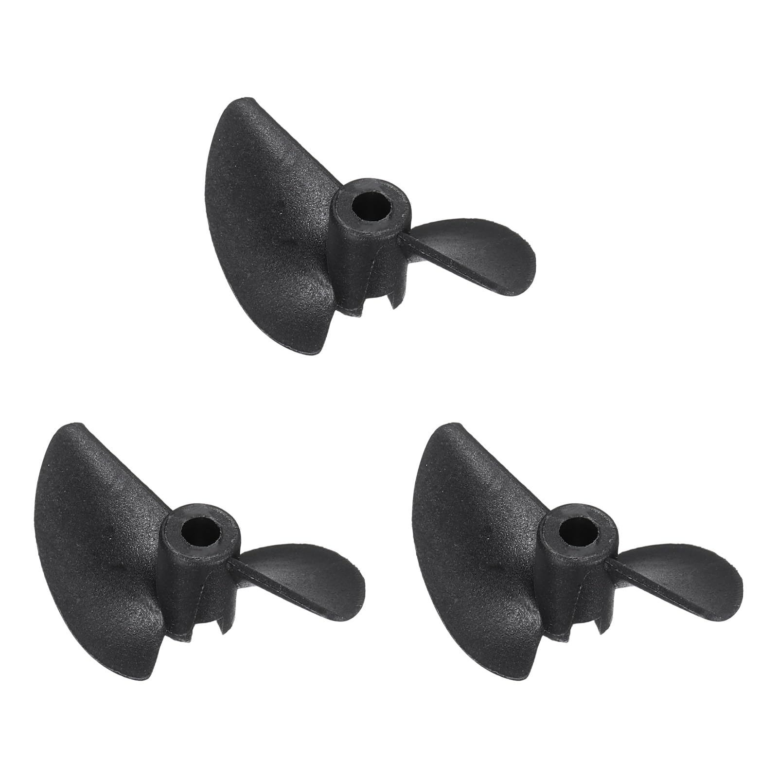 sourcing map 3pcs RC Boat Propeller, 2 Blades Propellers 3.17mm Hole Dia 30mm OD 1.4mm Pitch CW Clockwise Rotating Drill Propeller for RC Boat, DIY Ship Model, Black