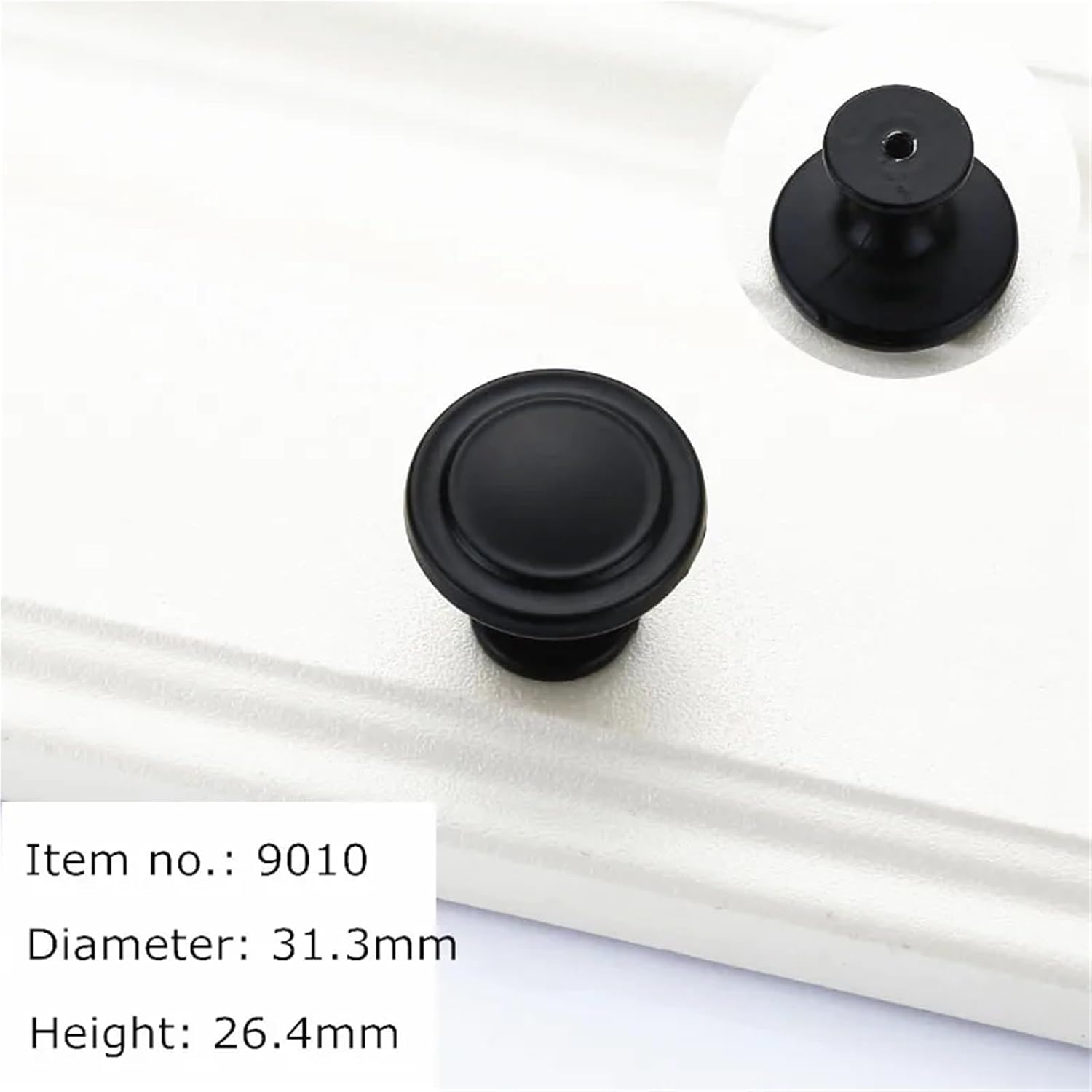 Black Cabinet Handles for Furniture Cabinet Knobs and Pulls Handles Kitchen Handles Drawer Knobs Cabinet Pulls Cupboard 1Pcs(9010-single)